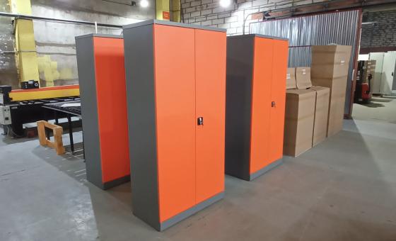 Шкафы Flames серии 1205 серо-оранжевые